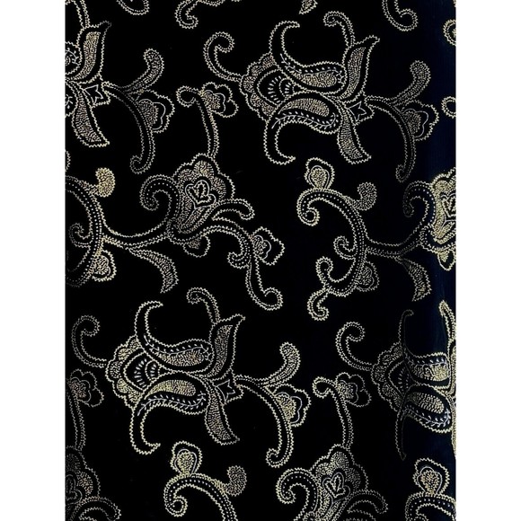 Vtg Maggie McNaughton Blazer/Shirt Black Velour/Velvet w Gold/Silver 24W - Picture 10 of 10